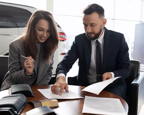 customer signing